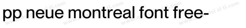 pp neue montreal font free字体转换